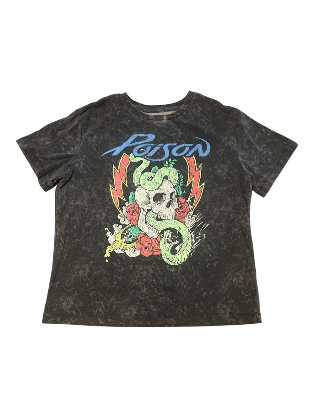 Poison Graphic Black Kids Short Sleeve Tee